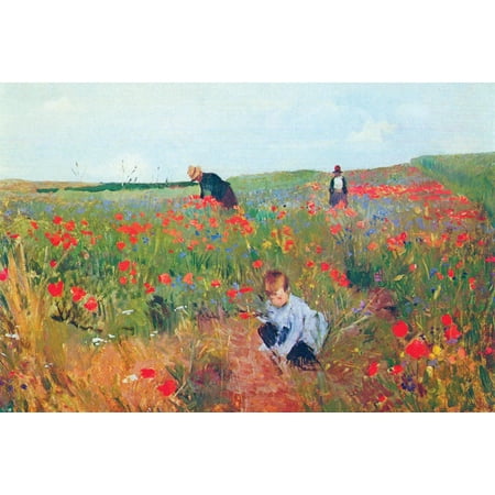 Art.com Poppies Art Print by Mary Cassatt, 18" x 12"