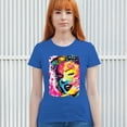 thumbnail image 3 of Tee Hunt Dean Russo Colorful Marilyn T-Shirt Neon Hot Symbol Starlet Women's T-Shirt Tee, Blue, X-Large, 3 of 5