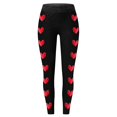 thumbnail image 3 of Women's Valentine's Casual Printed Yoga Pants Leggings from Polyester, Lightweight, Breathable and Functional, 3 of 3