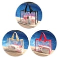 thumbnail image 6 of 2X Stadium Approved Clear Tote Bags with Handles for Beach Concerts 20X14X7Inch Red, 6 of 7