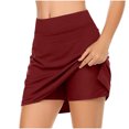 thumbnail image 2 of Lenpel Women's Athletic Skorts Lightweight High Waisted Side Split Tennis Skirts with Inner Shorts Workout Sports Skorts, 2 of 7