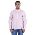 thumbnail image 1 of Atasi Chemise Henley Indienne pour Hommes Manches Longues Col Mandarin Court Kurta Décontracté, 1 of 7