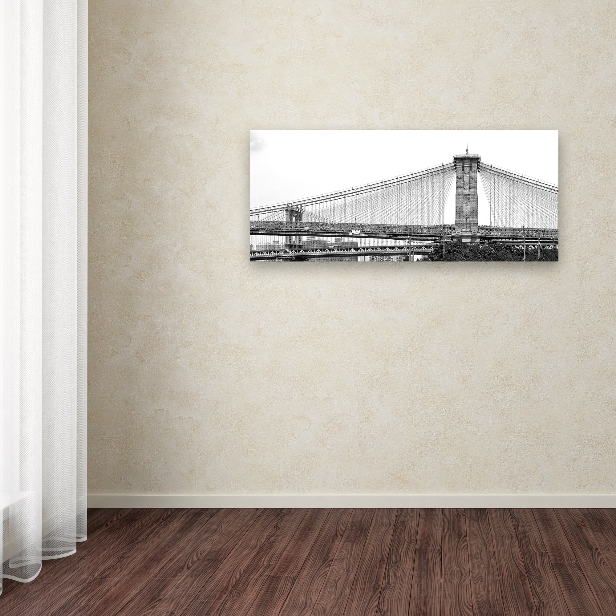Trademark Fine Art "Brooklyn Bridge 5" Canvas Art by CATeyes
