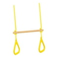 thumbnail image 2 of jinwen Swing Bar with Gymnastic Rings Adjustable for Family Fun Get Togethers Games yellow, 2 of 9