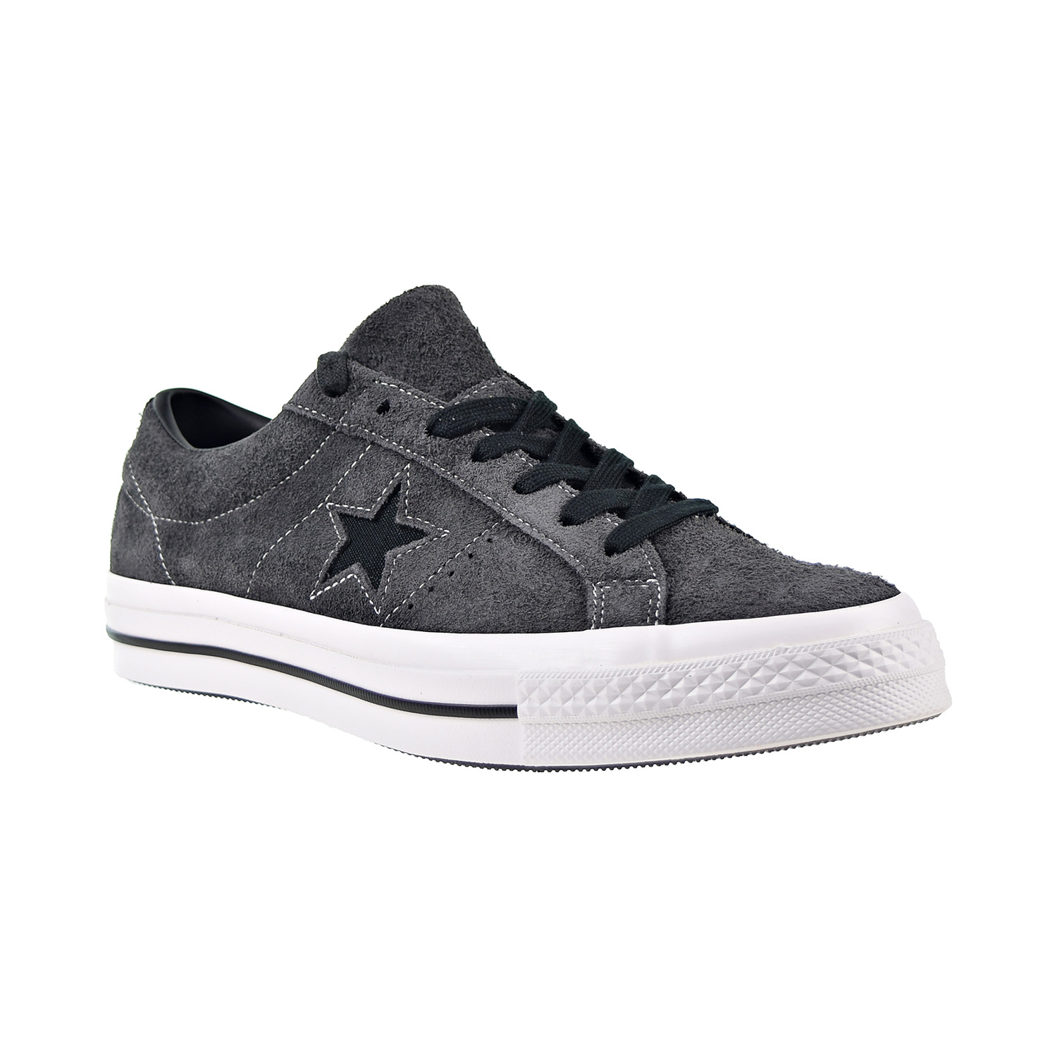 Converse One Star Ox Men's Shoes Almost Black-Black-White 163247c - image 3 of 6