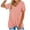 Pink, variant on Womens Clothes Women's Fashion Casual Women's V-Neck Short Sleeve Solid Color Cross Top
