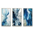 thumbnail image 2 of Designart "Ethereal Elixir Blue Grey Tranquility IX" Abstract Framed Wall Art Set Of 3 - Blue Abstract Frame Gallery Set For Office Decor, 2 of 7