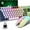 White Black, variant on Wireless Gaming Keyboard and Mouse Combo with 87 Key Rainbow LED Backlight Rechargeable 3800mAh Battery Mechanical Feel Anti-ghosting Ergonomic Waterproof RGB Mute Mice for Computer PC Gamer (White)