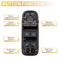 thumbnail image 3 of Unique Bargains 1Pc Front Left Driver Side Power Window Switch for Porsche Cayenne 19-22 No.971959858H Window Control Switch, 3 of 7