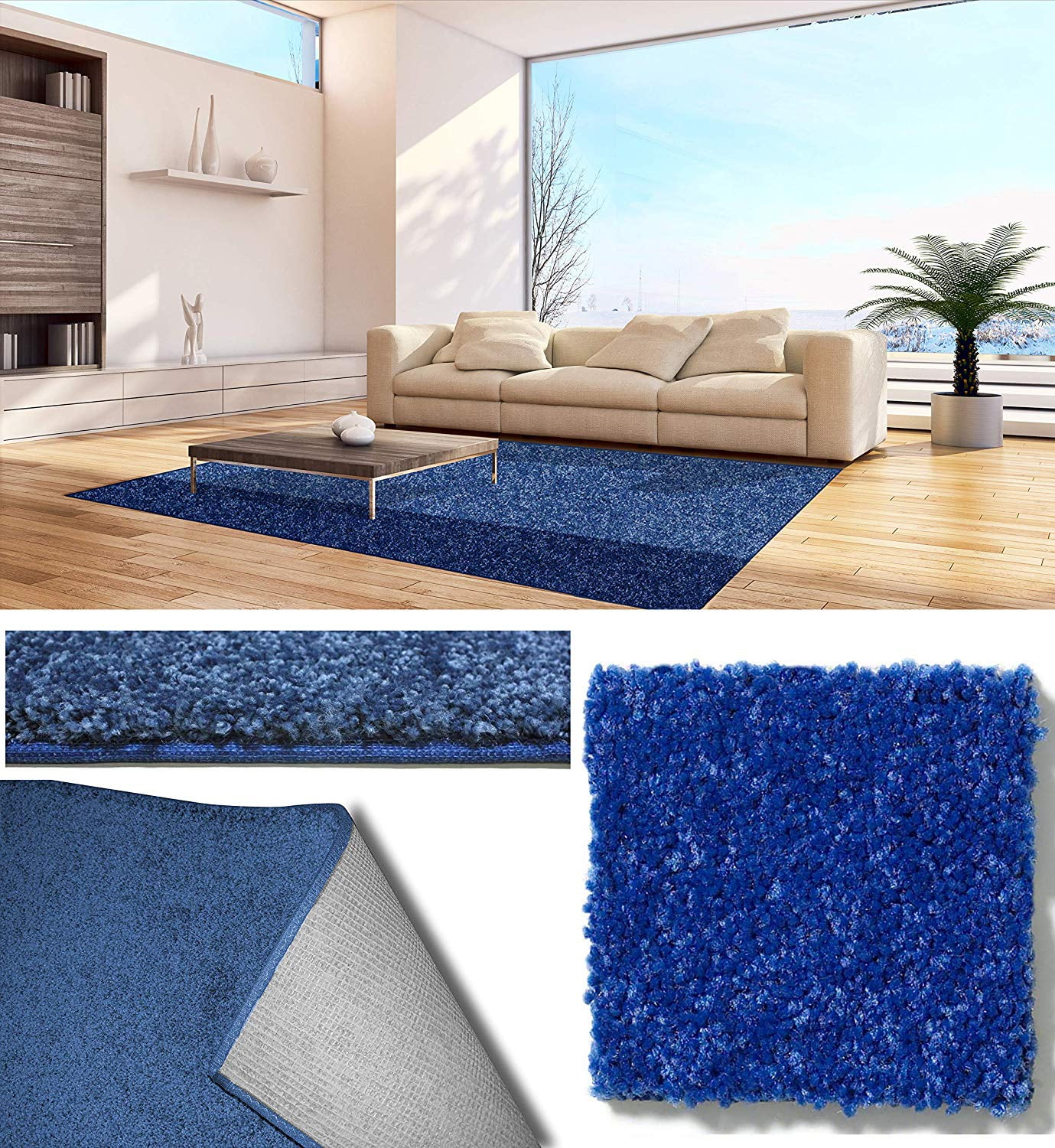 New Augusta Modern BCF Soft Floor Rug Carpet Non Shedding Pile All Sizes 
