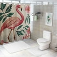 thumbnail image 7 of BCIIG Flamingo Shower Curtain Set Chic Modern Bathroom Decor with Hooks 36"x72, 7 of 7