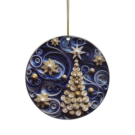 

Christmas Mysterious Navy Blue And Gold Craft Pendant Christmas Acrylic Decoration Home Car Art Decoration Big Beads Chain Mini Trees Old Car Ornament Teal Beads for Centerpieces Home for The Holidays