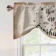 thumbnail image 5 of You Are My Sunshine Tie Up Window Valance Sunflowers Flower Bee Farm Tie-up Valance for Kitchen Windows Adjustable Small Curtain Balloon Shades for Kitchen Bathroom Cafe 42x12inch, 5 of 9