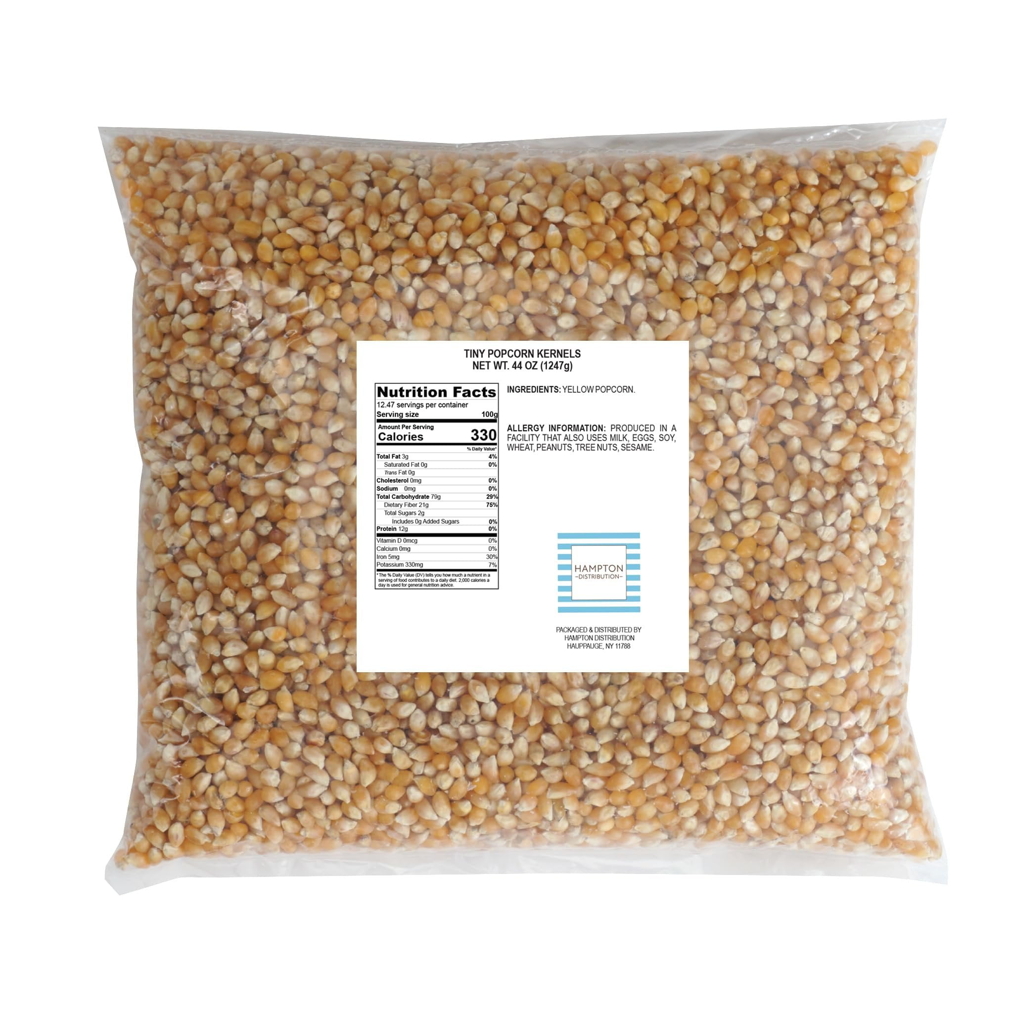 Tiny Kernel Popcorn, 44 Ounce Bulk Bag, The Hampton Popcorn Company