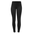 thumbnail image 1 of FashionMille Women's Solid Ribbed Knit Basic High Waisted Elastic Jersey Capri Length Leggings Pants, 1 of 6