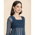 thumbnail image 5 of Moomaya Women Printed Smocked Square Neck Top, Bell Sleeves Ruffled Long Top, 5 of 9