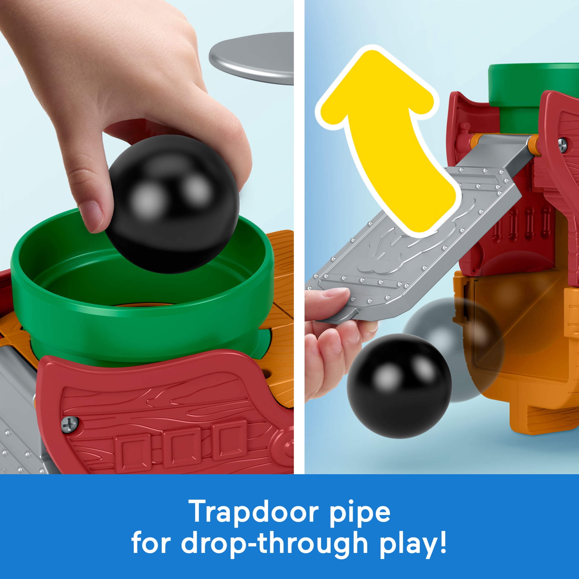 Fisher-Price Little People My Mario Bowser’s Airship & Figure Set Toddler Toy for Pretend Play