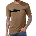 thumbnail image 3 of DODADAWANJ Vintage T Shirts for Men Graphic Tees Big and Tall Short Sleeve Workout Shirt Casual Crewneck Tshirts with Pocket Khaki M, 3 of 6