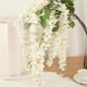 thumbnail image 2 of 1 unidad de flor artificial colgante de glicina de 5 ramas, nueva, de seda, for decoración de bodas y fiestas., 2 of 2