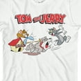 thumbnail image 2 of Tom & Jerry Spike Chasing Tom Crew Neck Short Sleeve Boys' White T-shirt-Large, 2 of 4