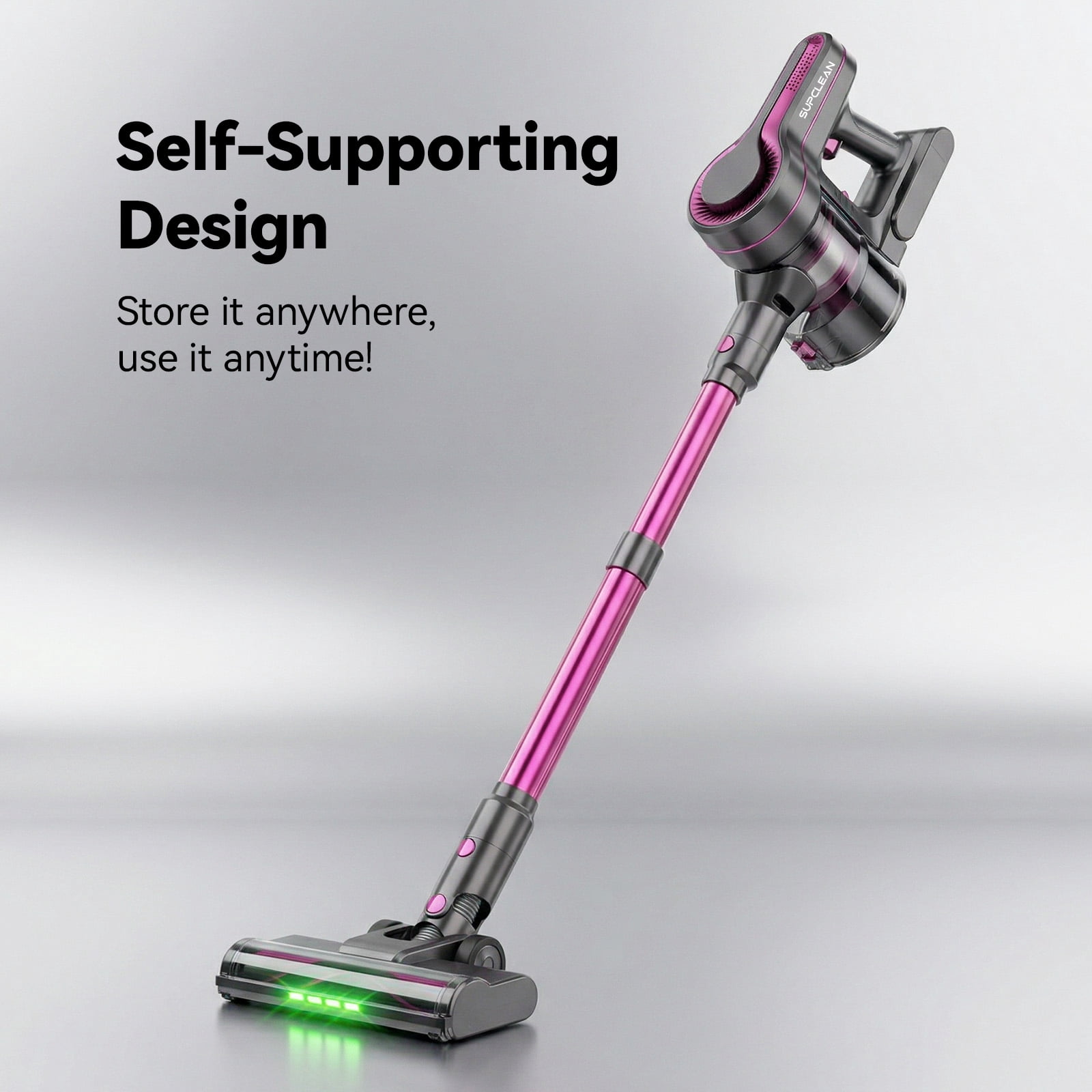 Supclean Cordless Vacuum Cleaner 40KPa 600W 70Mins Runtime 2.0L Dust Cup Self-Standing Lightweight Stick Vacuum for Pet Hair Carpet Hardwood Floor