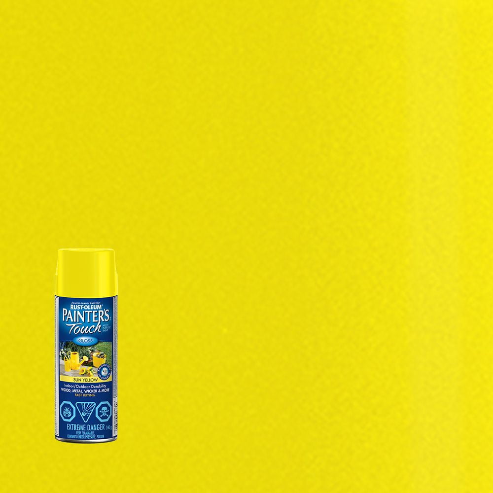 RustOleum Painter's Touch MultiPurpose Paint in Gloss Sun Yellow, 340 G Aerosol Spray Paint