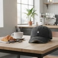 thumbnail image 2 of Byfri Coffee Embroidered Vintage Baseball Cap Washed Cotton Dad Hat for Outdoor Black 56-58cm, 2 of 7