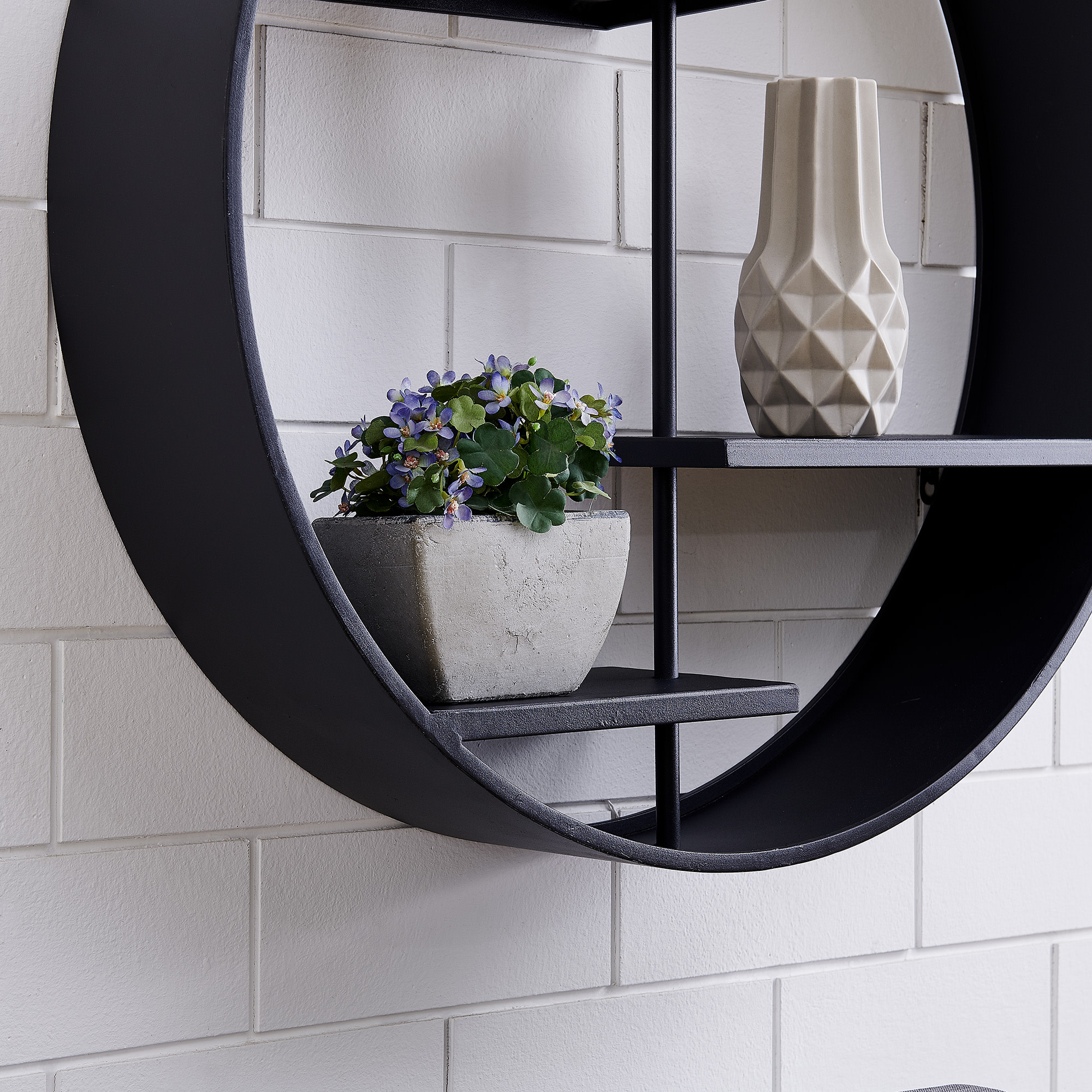 FirsTime & Co.® Brock Industrial Circular Shelf, Industrial, Painted, Round,Metal, 27 x 6 x 27 in - image 4 of 5