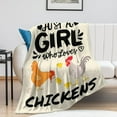thumbnail image 2 of Cute Chicken Blanket Just A Girl Who Loves Chickens Blankets Super Soft Flannel Throw Blankets Bedding Decor Gifts for Kids Boys Girls Toddler Adults 50"x40", 2 of 6