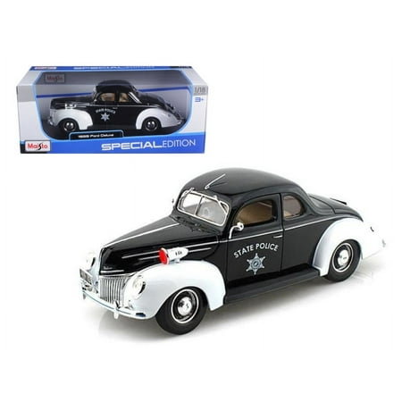 1939 Ford Deluxe Police 1/18 Diecast Model Car by