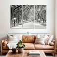thumbnail image 2 of Elephant Stock Central Park White Winter Wall Art - Horizontal Multi Panel Canvas - Living Room Wall Decor - Places Multi Panel - Gray And Black Decor - 65" x 42", 2 of 8