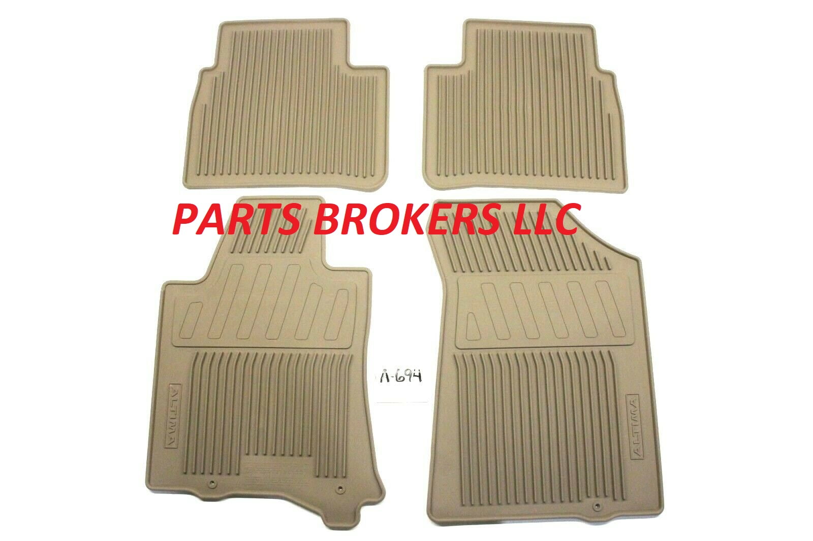 New OEM Nissan Altima tan rubber all weather 4 piece front rear floor