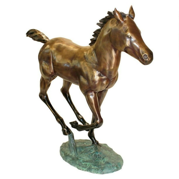 Galloping Horse Foal Cast Bronze Garden Statue Walmart Com Walmart Com