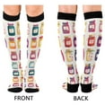 thumbnail image 4 of FORMRS Womens Knee High Socks Casual Long Thick Travel Daily Wear, 2 Pairs, Colorful Jam, 4 of 6