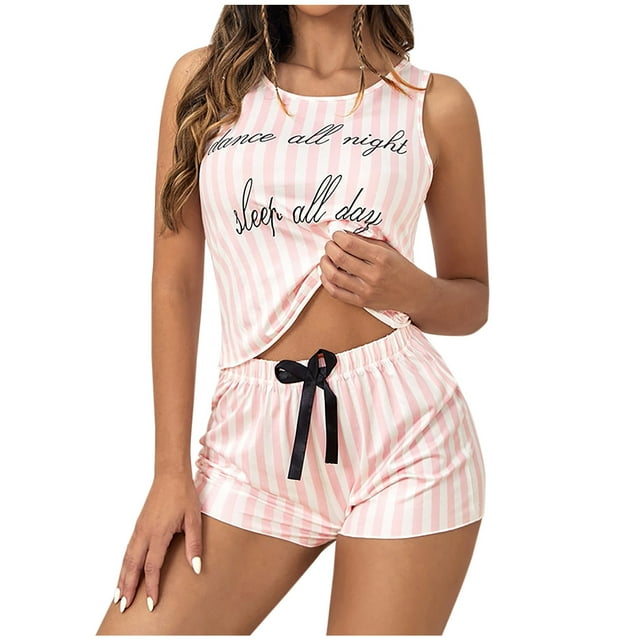 Birdeem Womens Spring and Summer Printed Tank Top Shorts Two Piece Casual Home Set