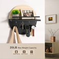 thumbnail image 4 of Portallaves Decorativo de Pared con Estante y Ganchos dreampossible, 4 of 7