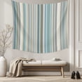 thumbnail image 5 of Light Blue Striped Tapestry for Bedroom Wall Hanging Tapestry, Farmhouse Thin Line Modern Abstract Art Ceiling Backdrop Tapestries Poster Blanket Wall Decor for Teens Room Living Room Dorm 55" x 73", 5 of 8