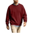 thumbnail image 2 of CYiJun Men's Crewneck Sweatshirts Lightweight Long Sleeve Casual Pullover Fleece Sweatshirt, 2 of 6