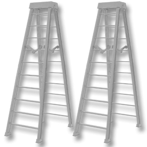 Set of 2 Large 10 Inch Silver Ladders For WWE Wrestling Action Figures 