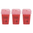 thumbnail image 2 of 3pcs Sharps Disposal Container With Flip Open Lid Disposal Container Sharps Holder For Home Clinic Office Barber, 2 of 8