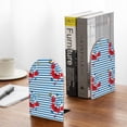 thumbnail image 5 of Hirioo Red Funny Crab on Blue Stripe for Bookends Decorative Bookends for Shelves for Home or Office, Non-Slip Base, 5 of 8