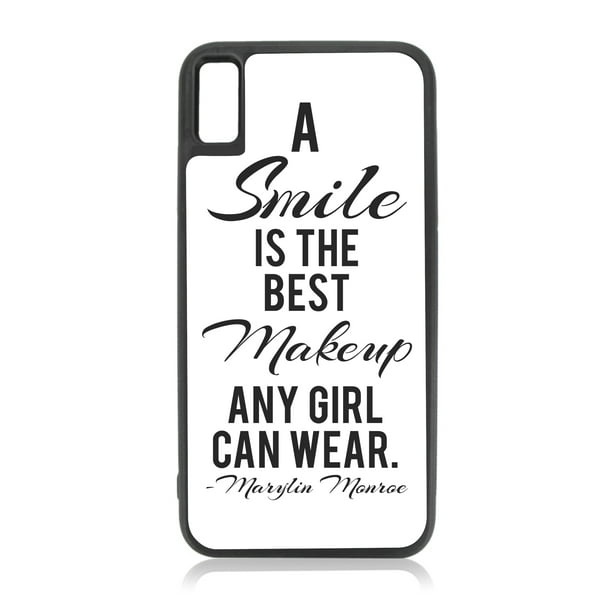 Smile iPhone xr Quote Cases xr Quote Case Case Black Rubber Case for iPhone XR iPhone XR