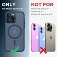 thumbnail image 2 of Magnetic Compatible with iPhone 16 Pro Case, Upgraded [Full Camera Protection] [Compatible with MagSafe] Protective Translucent Matte Women Girl Phone Case Cover, Navy Blue, 2 of 14