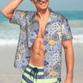 thumbnail image 5 of Lsque Colorful Mandalas pattern Hawaiian Shirt for Men, Unisex Summer Beach Casual Short Sleeve Button Down Shirts-3X-Large, 5 of 9