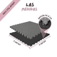 thumbnail image 3 of Piso Tatami 8m² 8pz Artes Marciales Gym Foamy 100x100x2cm Gris/Negro, 3 of 5