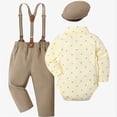 thumbnail image 6 of ANINEO Baby Boy Formal British Style Suspenders Romper Long Sleeve Gentleman Outfit Sets For First Birthday Party And Photoshoot Trendy Child Clothing Sets, 6 of 9