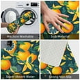 thumbnail image 4 of Xecao Fresh Orange print Flannel Mat: Non-slip, 16x24in. Ideal for kitchen, bedroom, bath & living room., 4 of 9