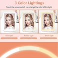 thumbnail image 2 of Travel Makeup Mirror With 10x Magnifying Mirror, Vanity Mirror With 80leds, 3 Color Lighting, Rechargeable 2000mah Batteries, 2 of 5