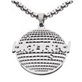 thumbnail image 1 of Bld Hip Hop Rapper Pendant Chain Necklace Silver Planet, 1 of 3