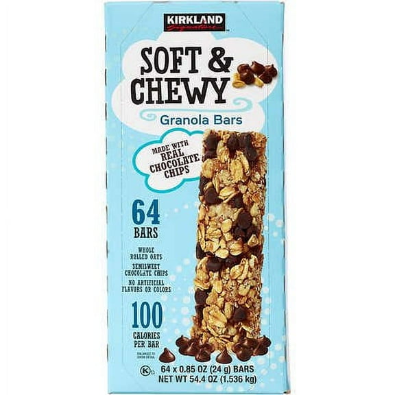 Soft & Chewy Chocolate Chip Granola Bars, 0.85 oz, 64 ct